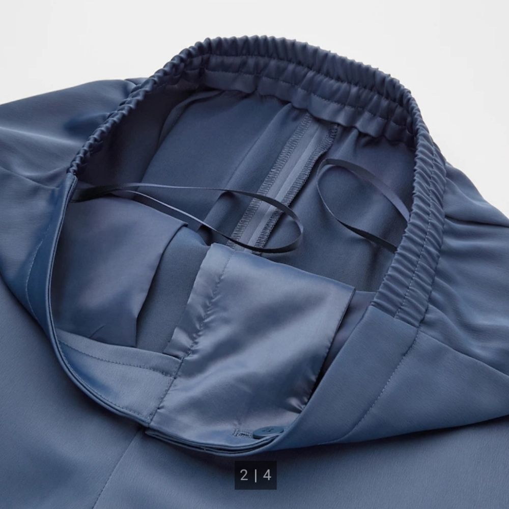 Uniqlo Satin Relaxed Straight Pants - Picture 2 of 5